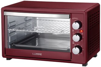 LUMME LU-1710 красный рубин Мини-печь 33 литра (конвекция+вертел+гриль)