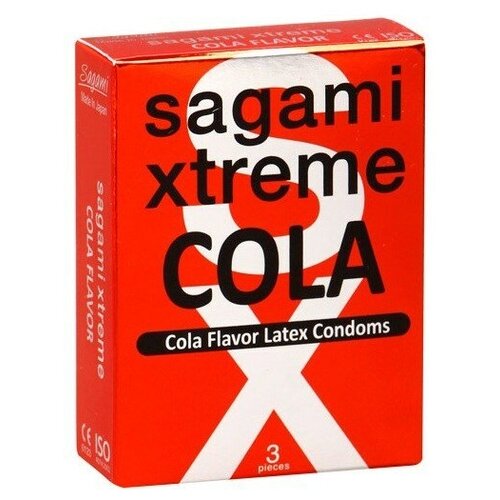 ароматизированные презервативы sagami xtreme cola 3 шт 18570 прозрачный sagami Sagami Ароматизированные презервативы Sagami Xtreme Cola - 3 шт. Прозрачный