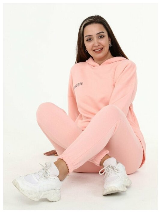 Adidas женский теплый костюм персиковый
