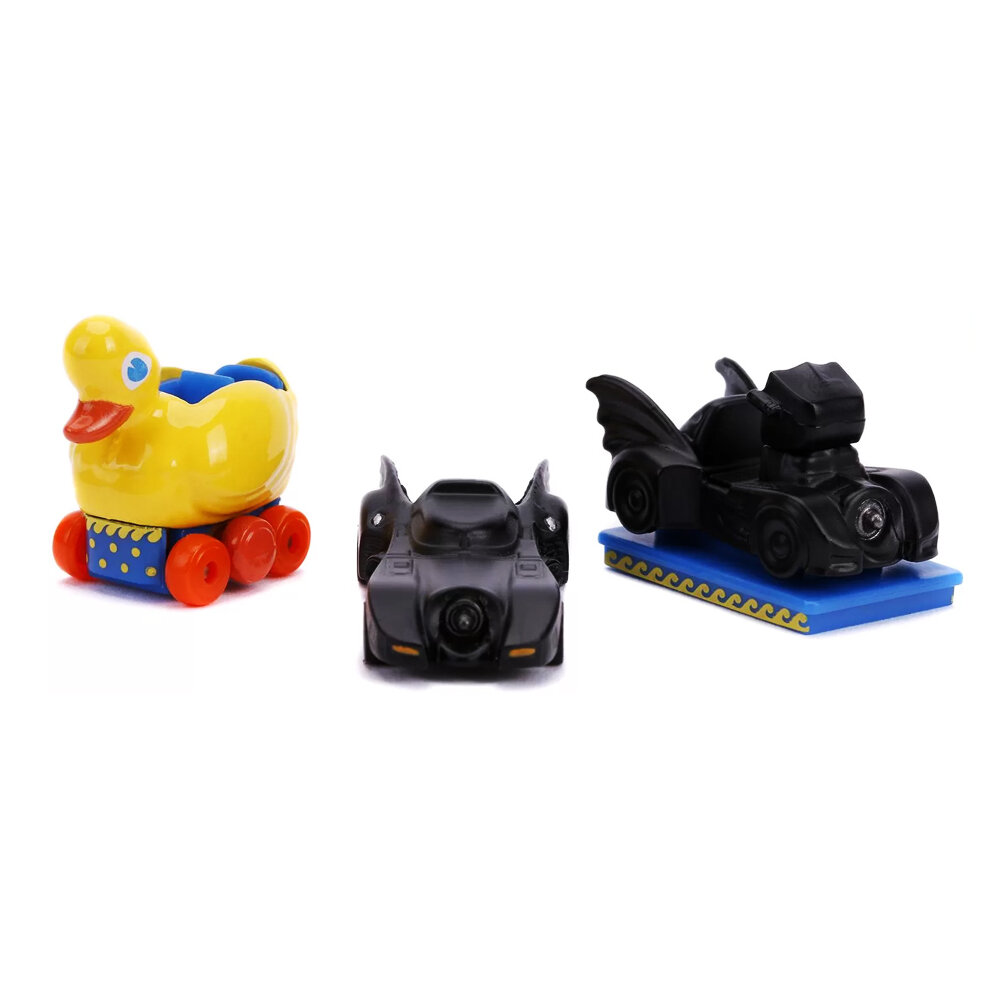 Набор Машинок Hollywood Rides Batman Return 3 1.65" 31656 1989 Batmobile 31657 The Penguin Duck 3165