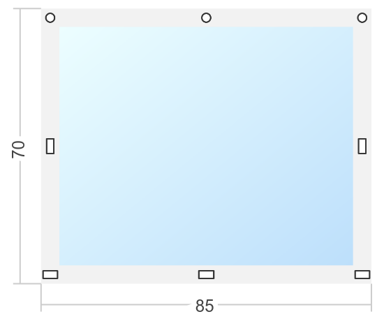 Мягкое окно Софтокна 85х70 см, Прозрачная пленка 0,7мм, Скоба-ремешок, Белая окантовка, Комплект для установки - фотография № 3