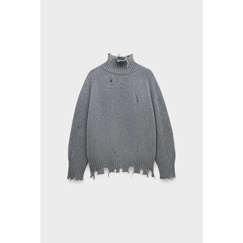Свитер Alpe Cashmere, кашемир, длинный рукав, свободный силуэт, размер 40, серый