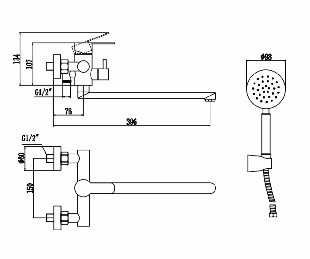 Смеситель для ванны Fmark FS8224H