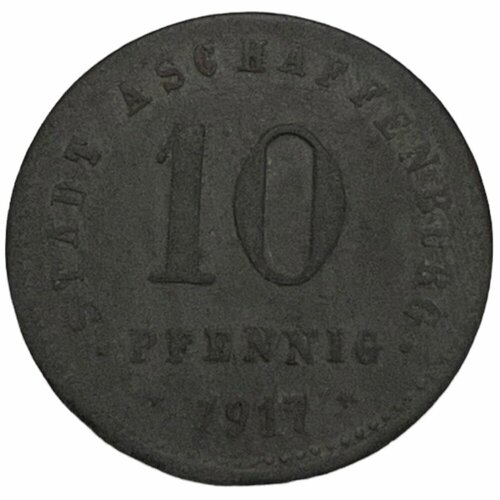 Германия (Германская Империя) Ашаффенбург 10 пфеннигов 1917 г. (5)