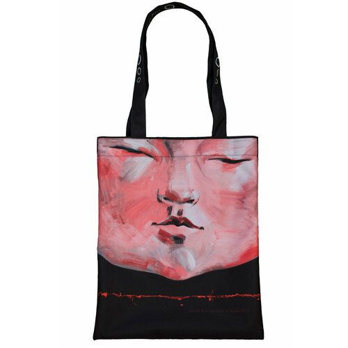 фото Сумка шоппер , фактура зернистая, черный глобаларт