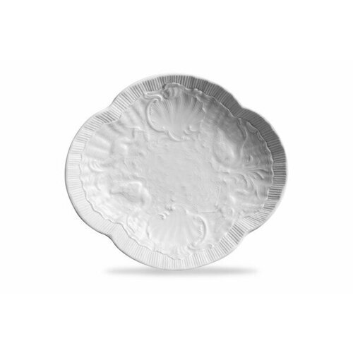 Блюдо овальное Meissen Лебединый сервиз Белый бисквит 15 см, фарфор