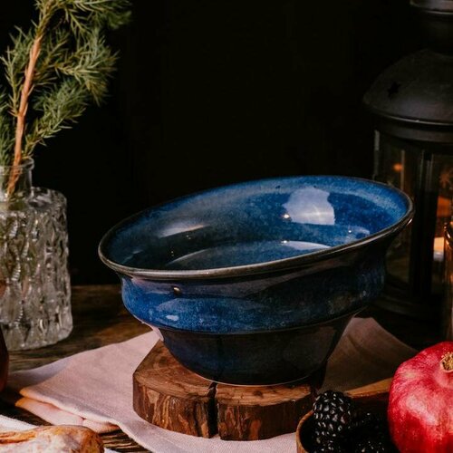 Глубокая тарелка Фригг ручной работы VELES «Небо Валинора», фарфор, 600 мл