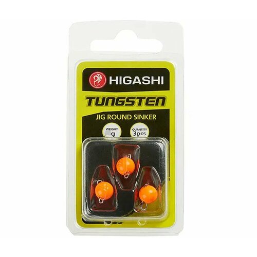 Грузила Higashi Jig Tungsten Sinker R Fluo orange 3гр (set-3pcs)