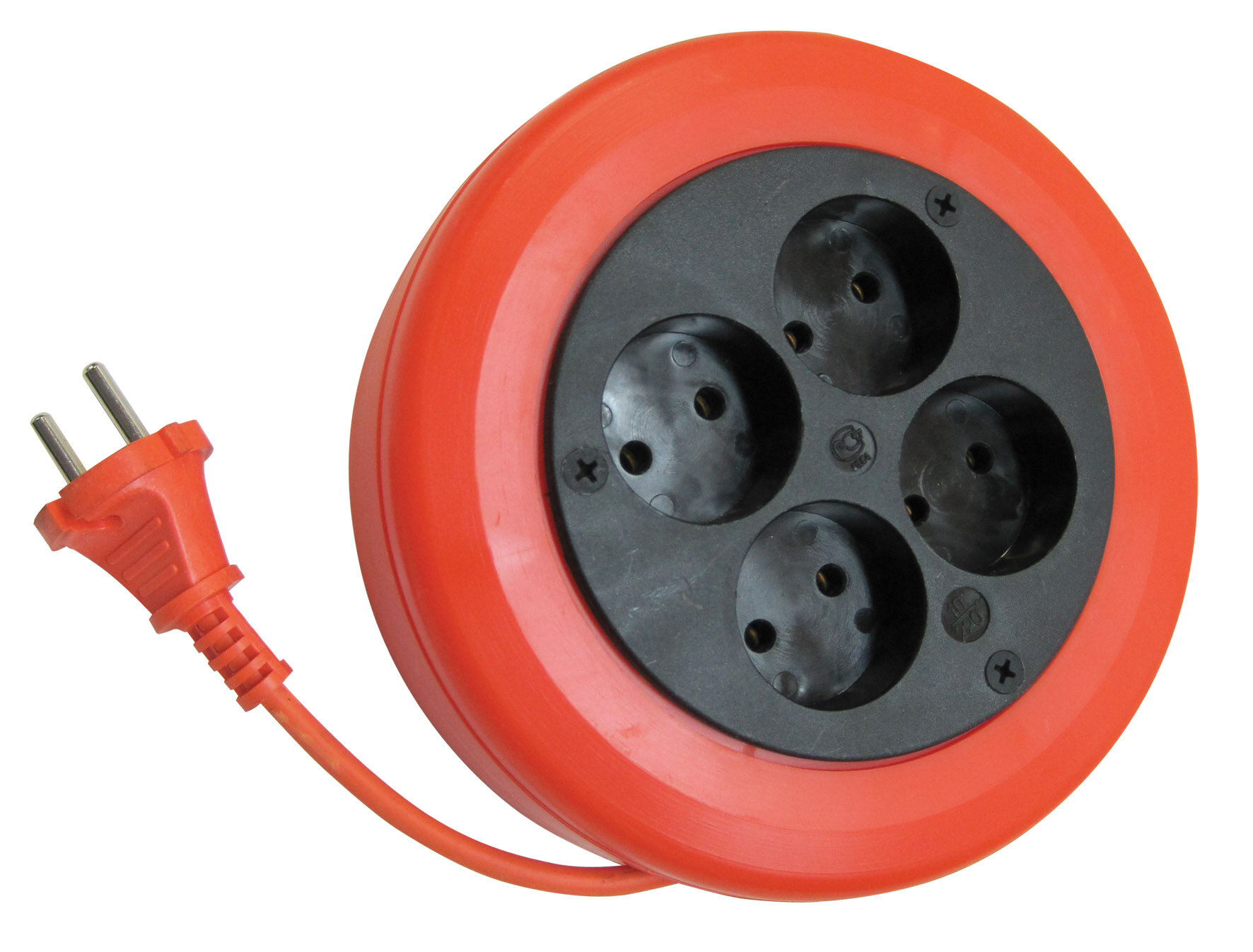 фото Удлинитель-рулетка электроконтакт 4 гнезда 10 м 16004