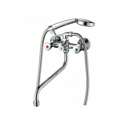 Смеситель для ванны вентильный, серия 08 (Поворотный излив, эксцентриков нет) (NNF-0012) (_)