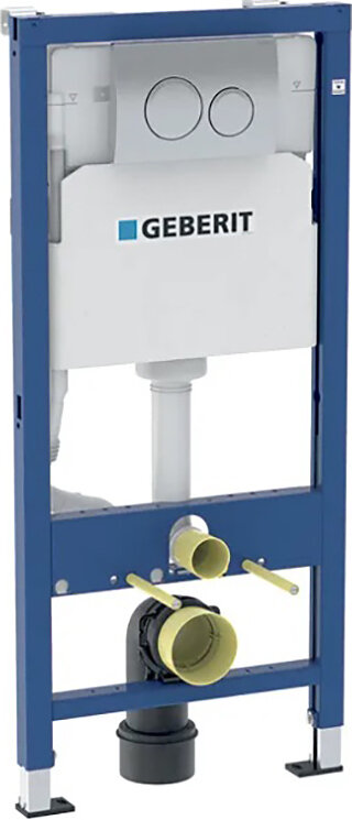 Geberit Duravit D-Code l 458.134. DC.2 (инсталляция c клавишей Delta20 хром, крепёж + унитаз D-Code Rimless сиденьем)