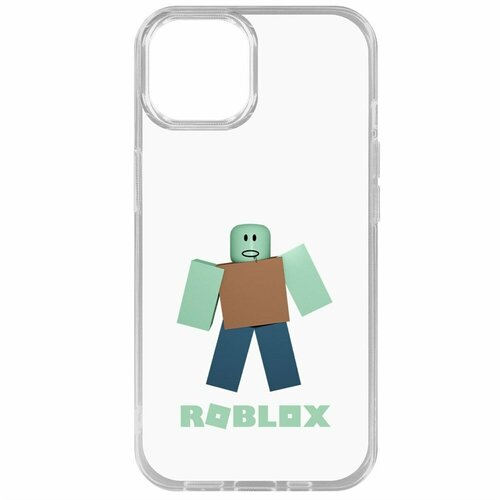 Чехол накладка Krutoff Clear Case Roblox Зомби для iPhone 15