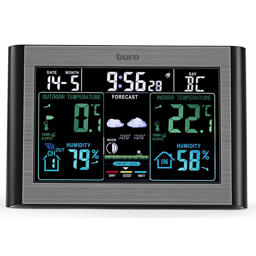 Погодная станция Buro BU-WSH114-Color черный 672000₽