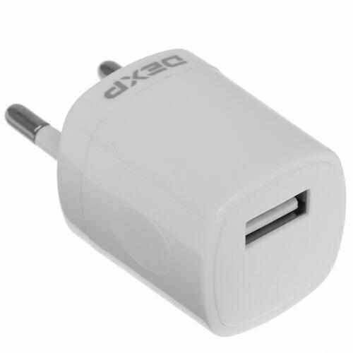 Сетевое зарядное устройство DEXP IET002048 белый зарядное устройство sendem og02 белый зу с usb кабель micro usb 5в 3100ma