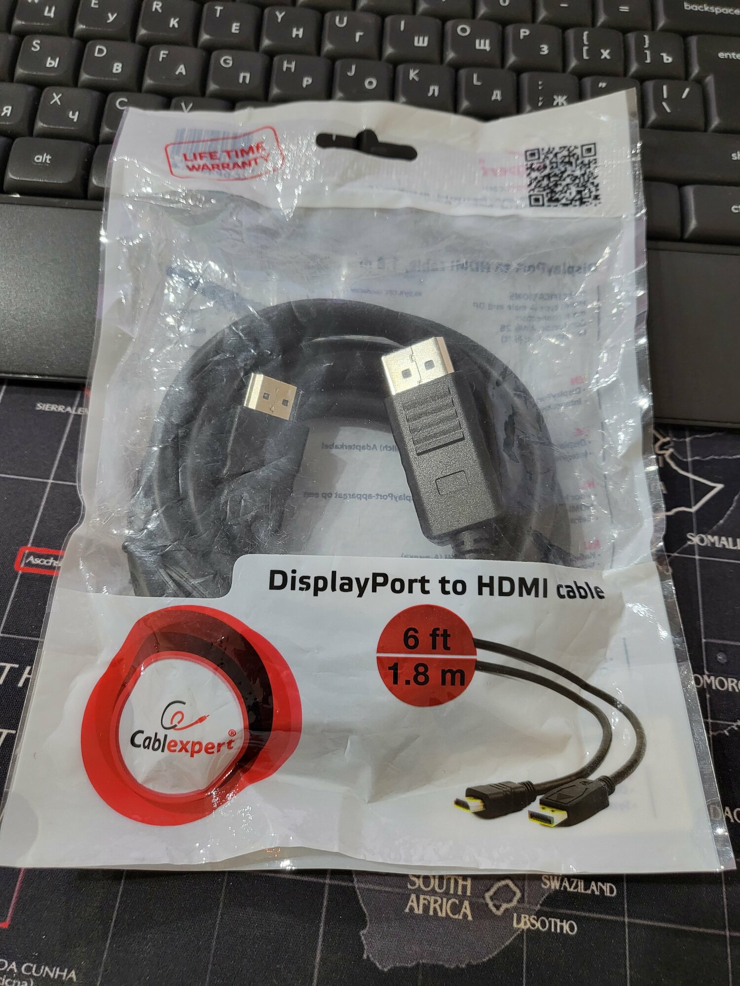 Кабель DisplayPort 10м Cablexpert CC-DP-HDMI-10M круглый черный - фото №13