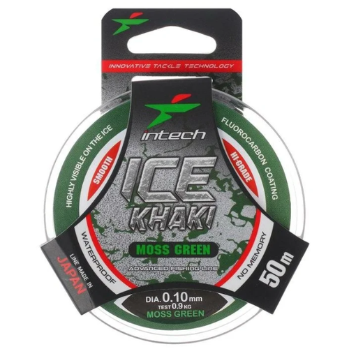 леска монофильная intech ice khaki 0 223мм 30м moss green Леска Intech Ice Khaki moss green 0.185 30м