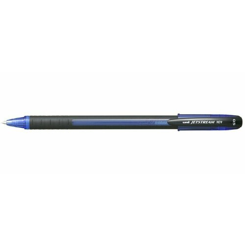 Ручка шариковая UNI Jetstream SX-101, 0,5мм, с резиновым упором, синяя (12 штук в упаковке)