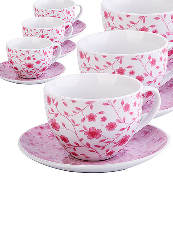 фото Чайный сервиз Loraine, фарфор, 12 предметов, 150мл