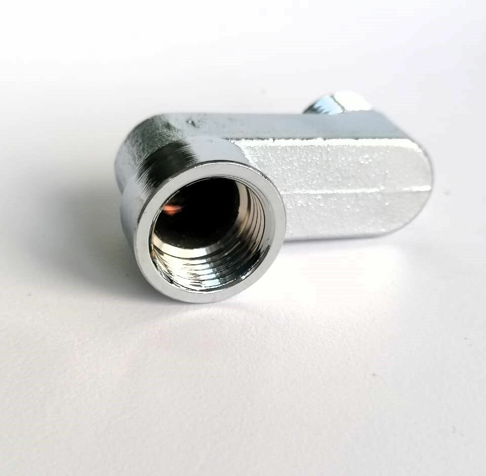 фото Никелированный эксцентрический переходник, латунный 1/2" вн./нар. 40мм TIM XL402FM