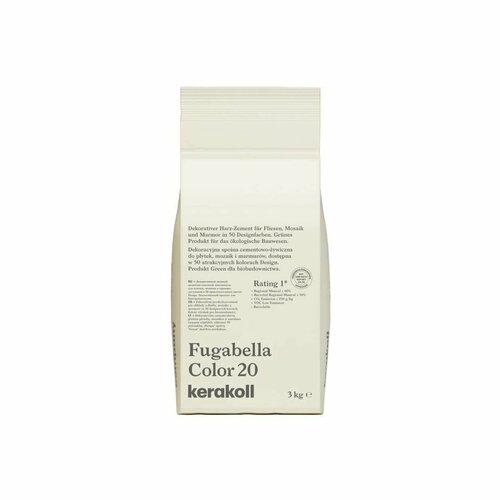 фото Цементно-смоляная затирка kerakoll fugabella color цвет 20 3 кг