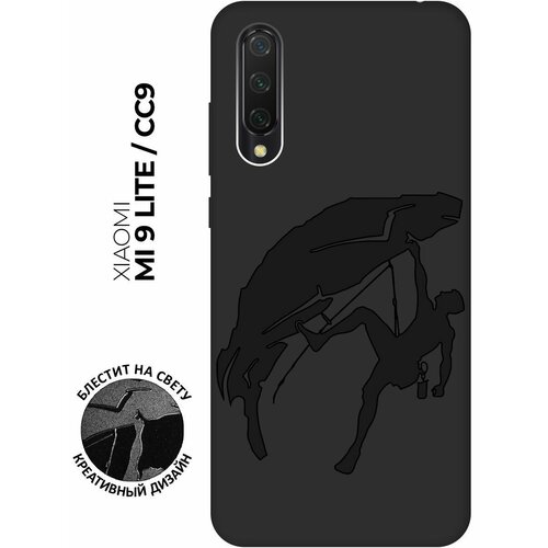 Матовый чехол Climbing для Xiaomi Mi 9 Lite / CC9 / Сяоми Ми 9 Лайт / Ми СС9 с эффектом блика черный