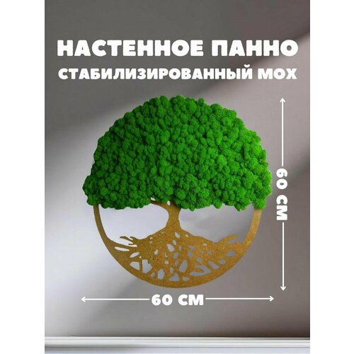 Панно стабилизированный мох для дизайна гостиной кухни
