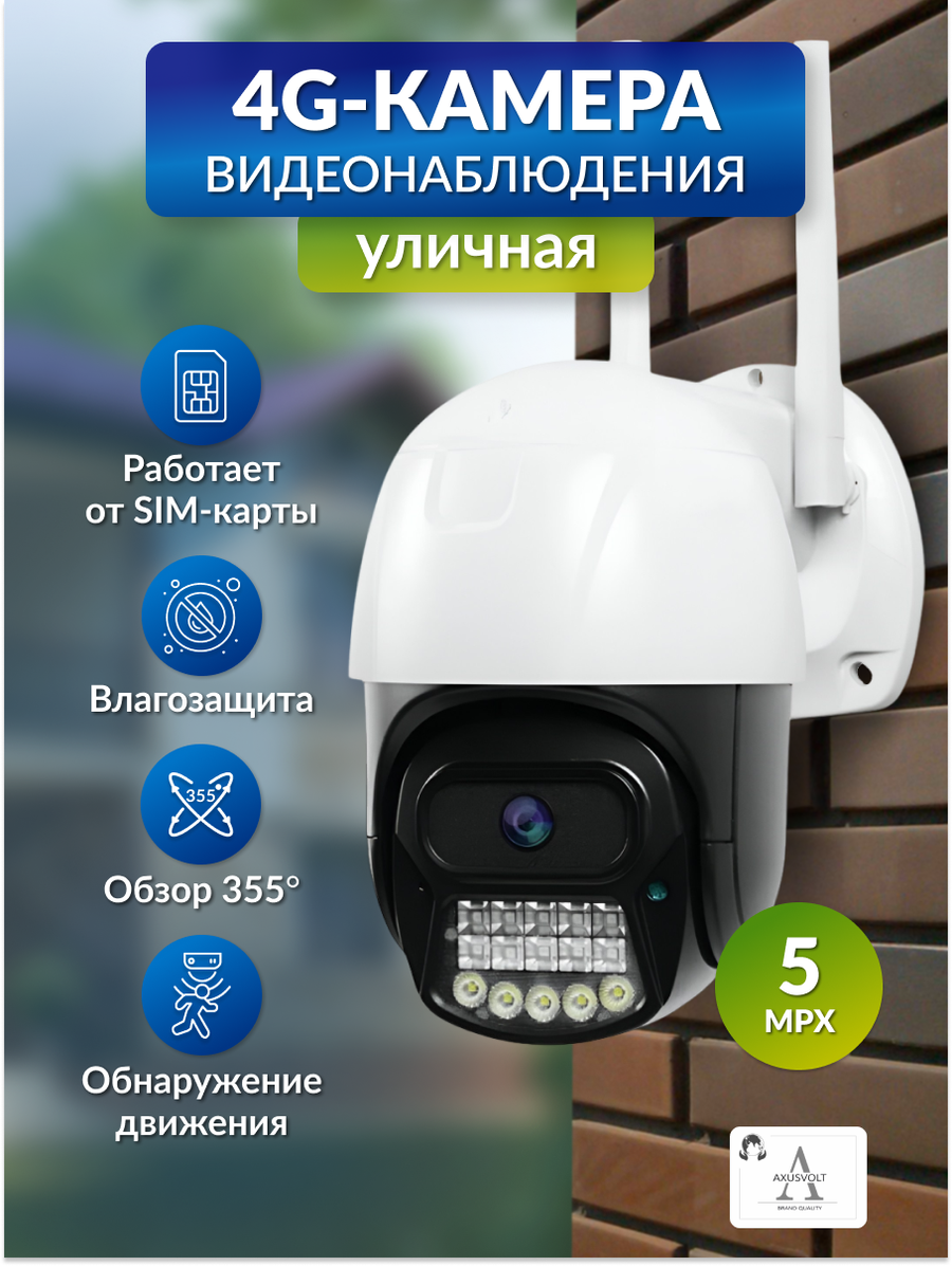 Камера наблюдения с сим картой и датчиком движения для дома ...