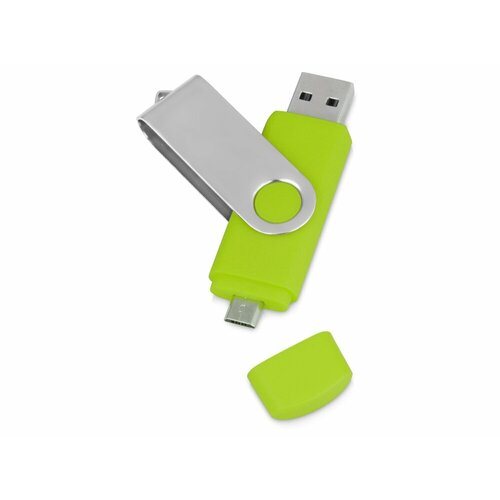 квебек USB/micro USB-флешка 2.0 на 16 Гб «Квебек OTG», зеленое яблоко