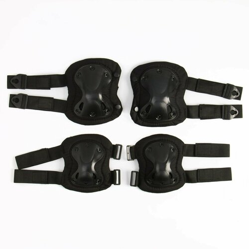 фото Набор "elimination game", 2 наколенника, 2 налокотника, черный россия