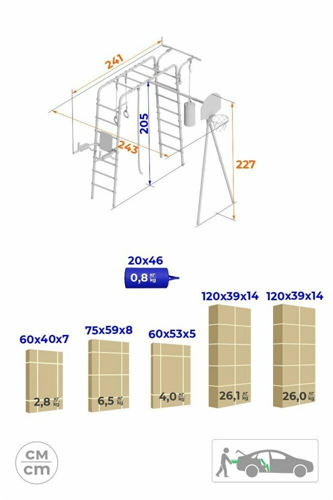 Дачный комплекс Romana Fitness + гнездо качели 103.20.05