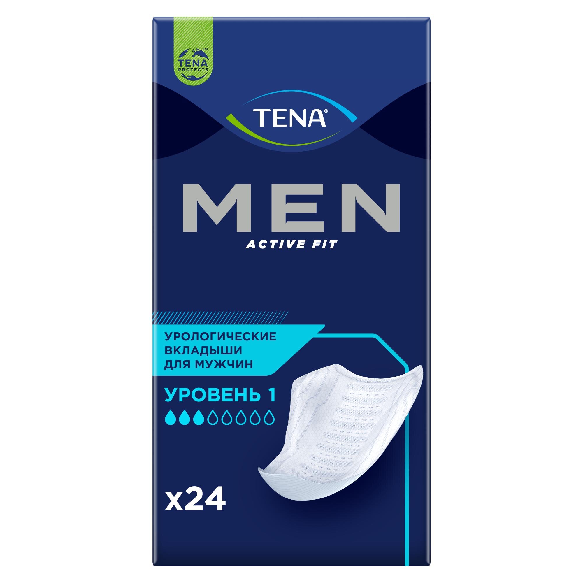 Прокладки для мужчин Tena Men Active Fit Level 1, 24 шт.