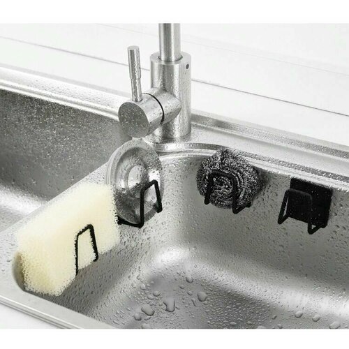 Крючок самоклеющийся 5 шт крючки настенные для кухни одежды полотенец ключей Крючок металлический на липучке серый 492₽