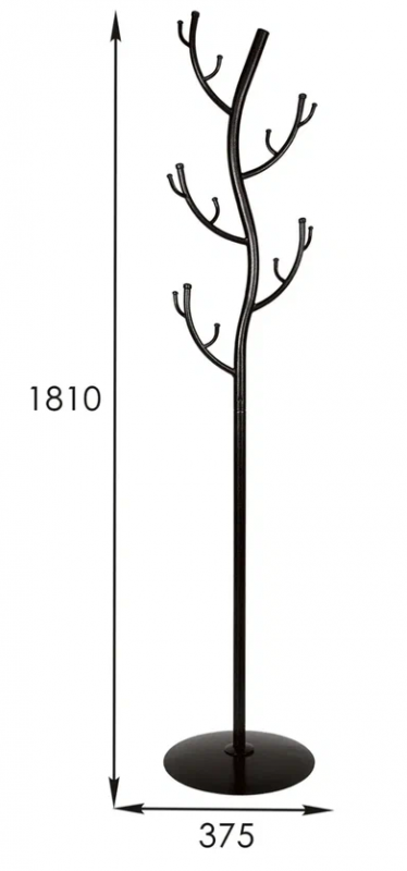 Вешалка напольная "Дерево" графит Внп211гр . - фотография № 6