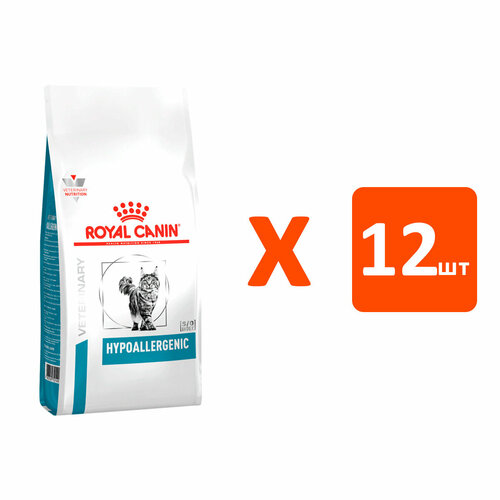 влажный корм для собак royal canin hypoallergenic при аллергии 1 уп х 12 шт х 400 г ROYAL CANIN HYPOALLERGENIC для взрослых кошек при пищевой аллергии (0,5 кг х 12 шт)