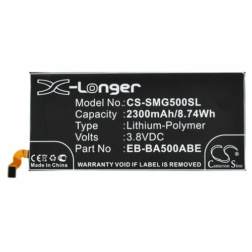 аккумулятор cs smg500sl eb ba500abe для samsung galaxy a5 sm a500f 3 8v 2300mah 8 74wh Аккумулятор CS-SMG500SL EB-BA500ABE для Samsung Galaxy A5 SM-A500F 3.8V / 2300mAh / 8.74Wh