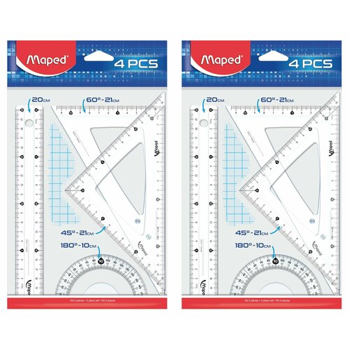 Maped Набор чертежный Classic Start, 4 предмета, 2 шт