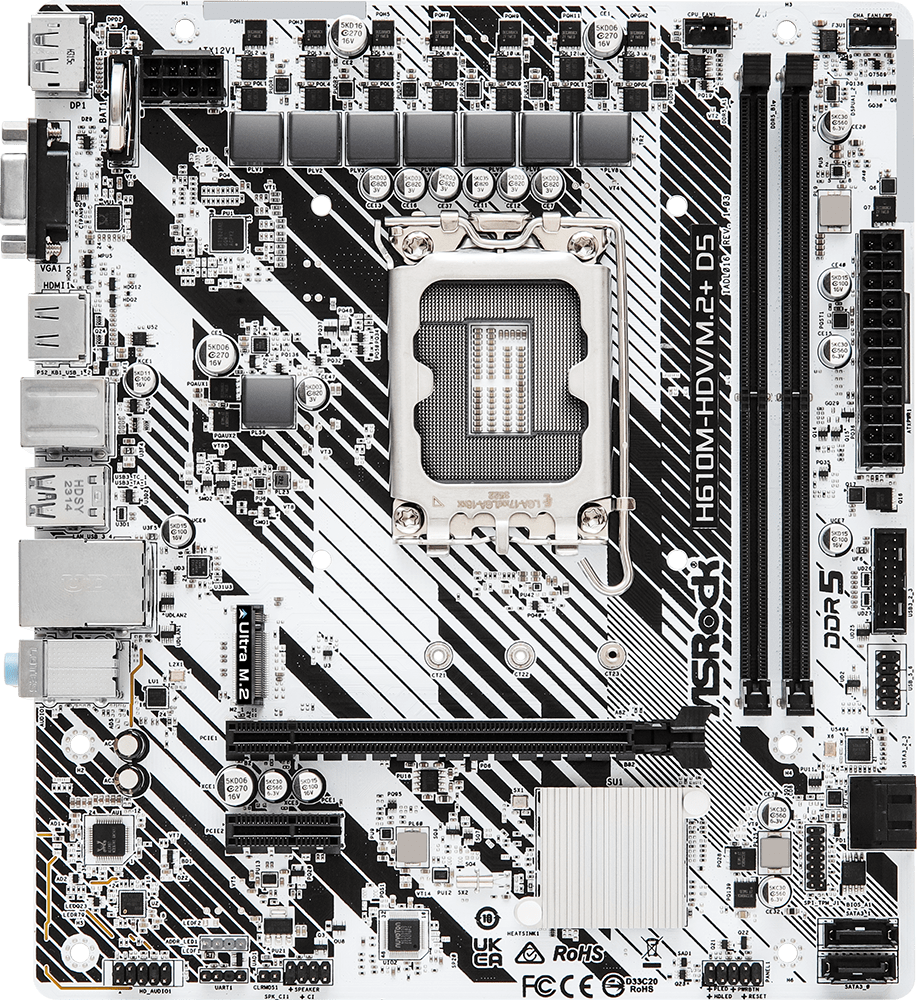 Материнская плата ASRock (H610M-HDV/M.2+ D5)