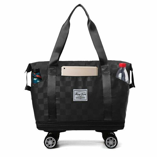 Сумка спортивная , 30 л, 42х32х23 см, ручная кладь, черный сумка шоппер сумка шоппер женский шоппер рюкзак сумка трансформер ymsumkasu фактура зернистая бежевый