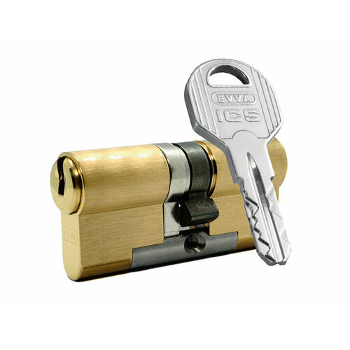 Цилиндр EVVA ICS ключ-ключ (размер 81х31 мм) - Латунь (5 ключей) цилиндр evva ics ключ шток размер 81х31 мм никель 5 ключей