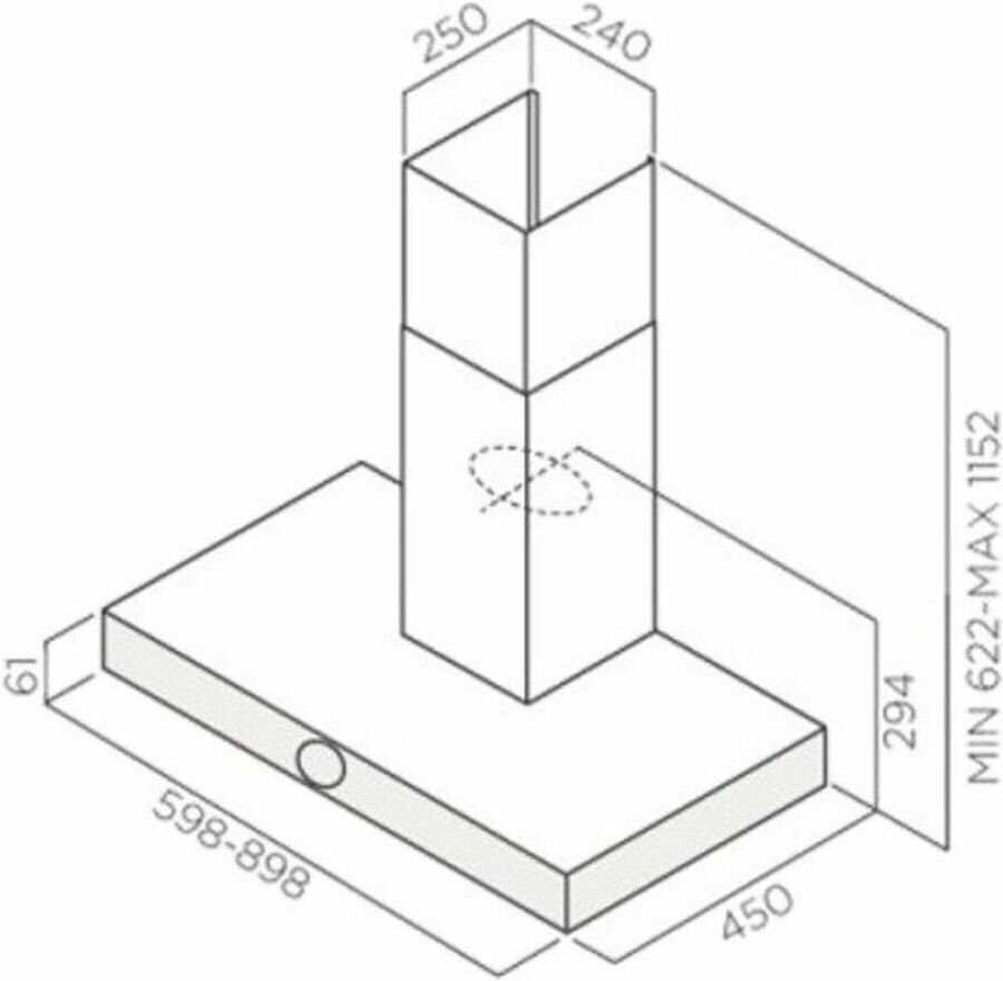 Вытяжка Jetair TOUCH BL/A/90