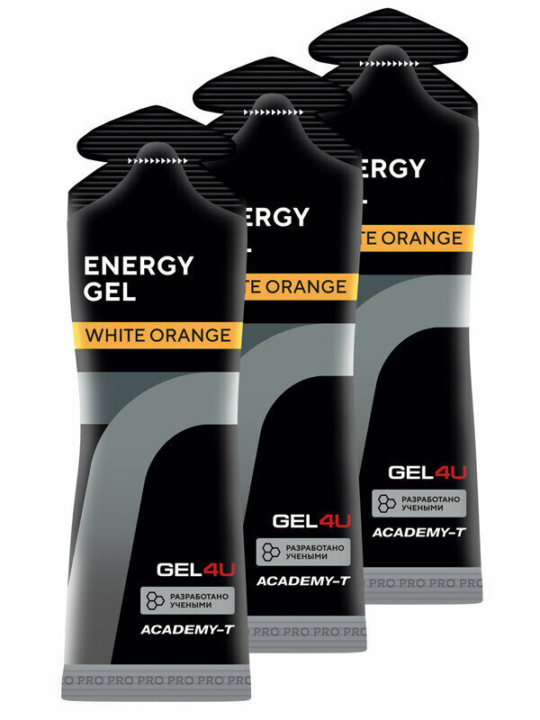 GEL4U, Energy Gel, 3х60мл (Апельсин)