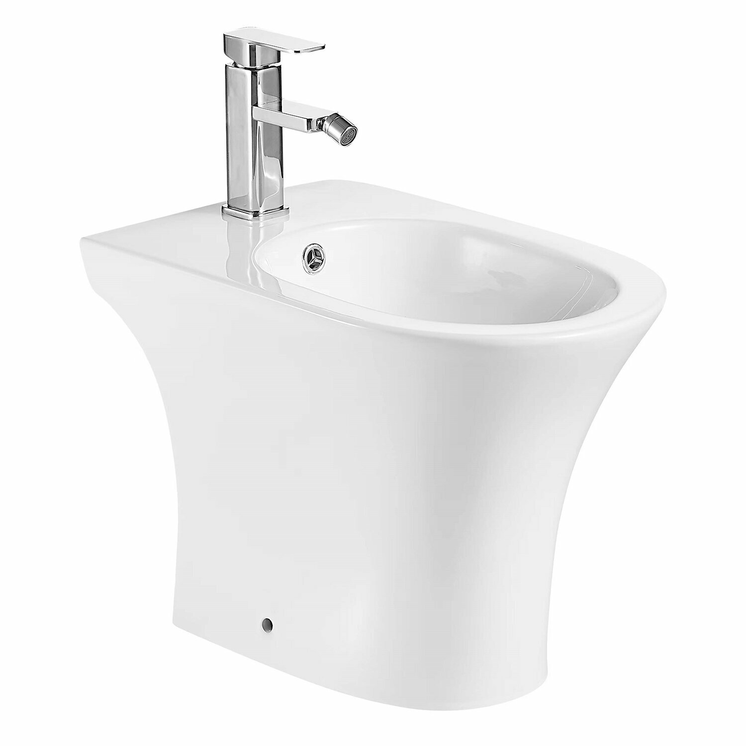 Биде напольное Azario FRETTA ROUND Размер 540х340х400 мм белый AZ-1217C