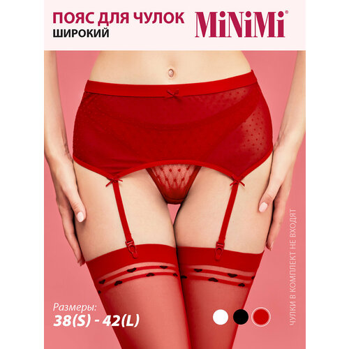 Пояс для чулок MiNiMi Lace, красный пояс для чулок minimi 2671 красный