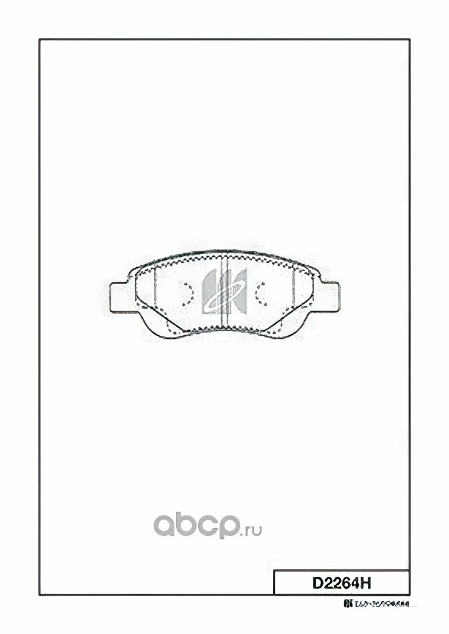 Тормозные колодки дисковые с антискрипными пласт. D2264H