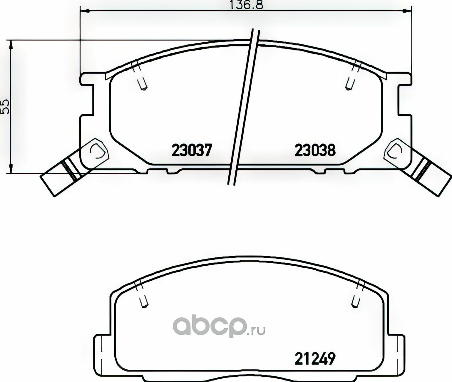 Тормозные колодки дисковые передние (PF-1218)