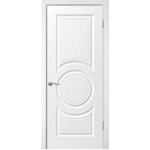 Межкомнатная дверь WanMark Круг / ПГ белая эмаль