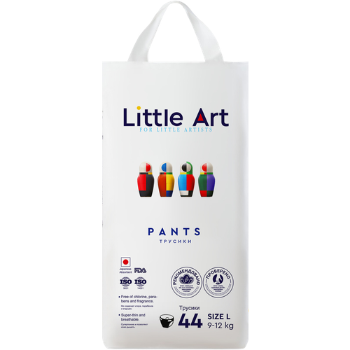 Подгузники-трусики Little Art детские р L 9-12кг 44шт 3997₽