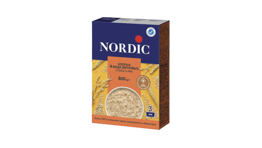 Хлопья Nordic 4 вида зерновых