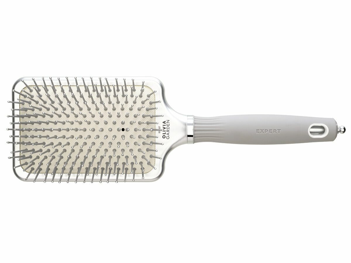 Щетка Olivia Garden EXPERT CARE RECTANGULAR Nylon Bristles Silver L — фото 1