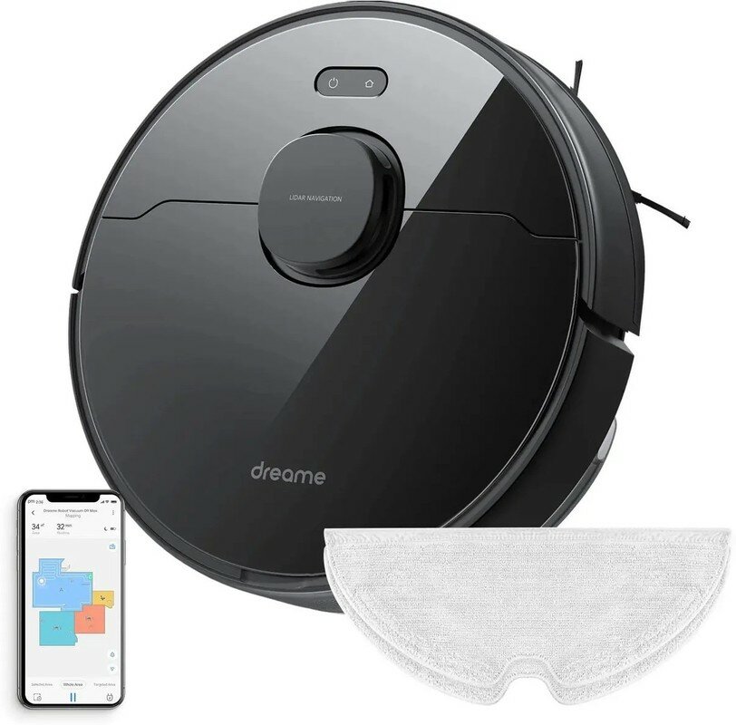 Робот-пылесос Dreame DreameBot Robot Vacuum and Mop D9 Max Black